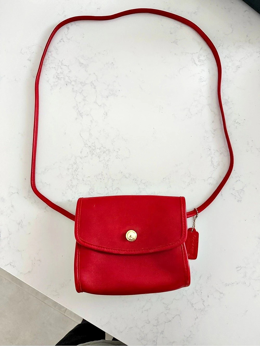 Vintage Coach Chrystie Bag in Red